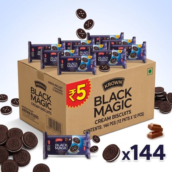 "Purchase" Black Magic Biscuit MRP ₹5 Each(Pack of 12 Box) {Bala Jee ₹610 /Lucky ₹600}